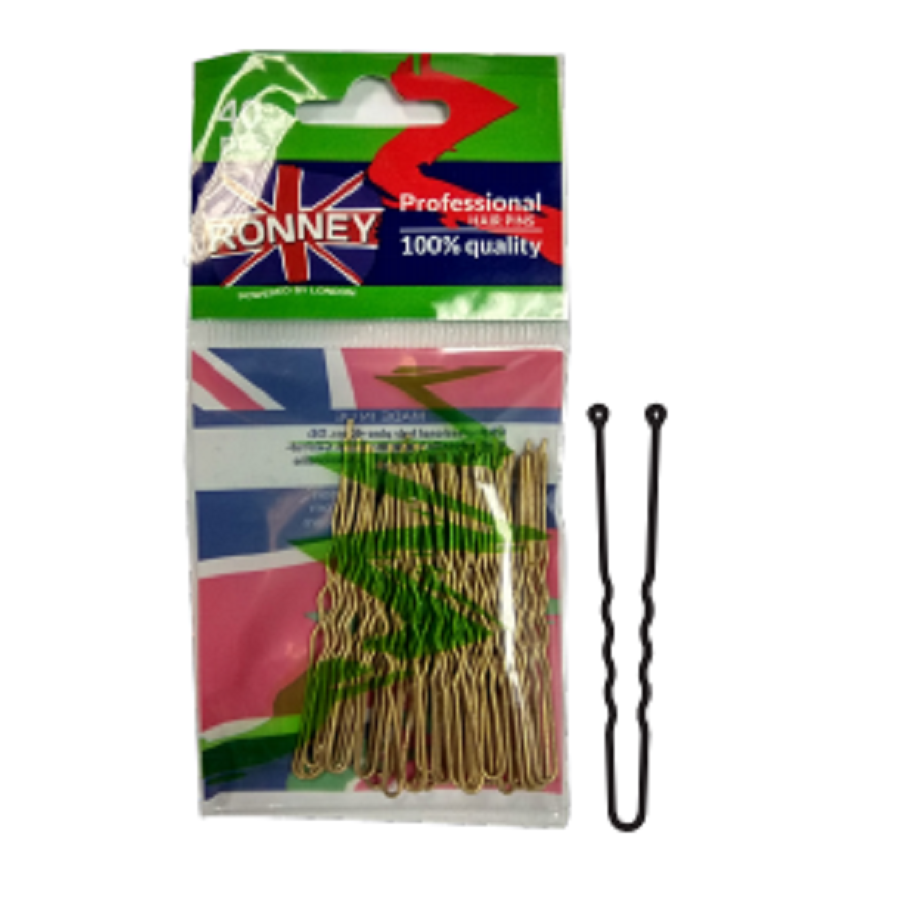 Ronney Waved hair pin 6,5cm gold 40 pcs. SALE