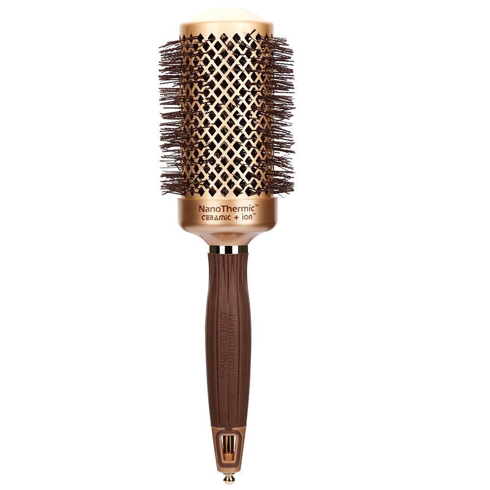 Olivia Garden Expert Blowout Shine Wavy Bristles Gold&Brown 55